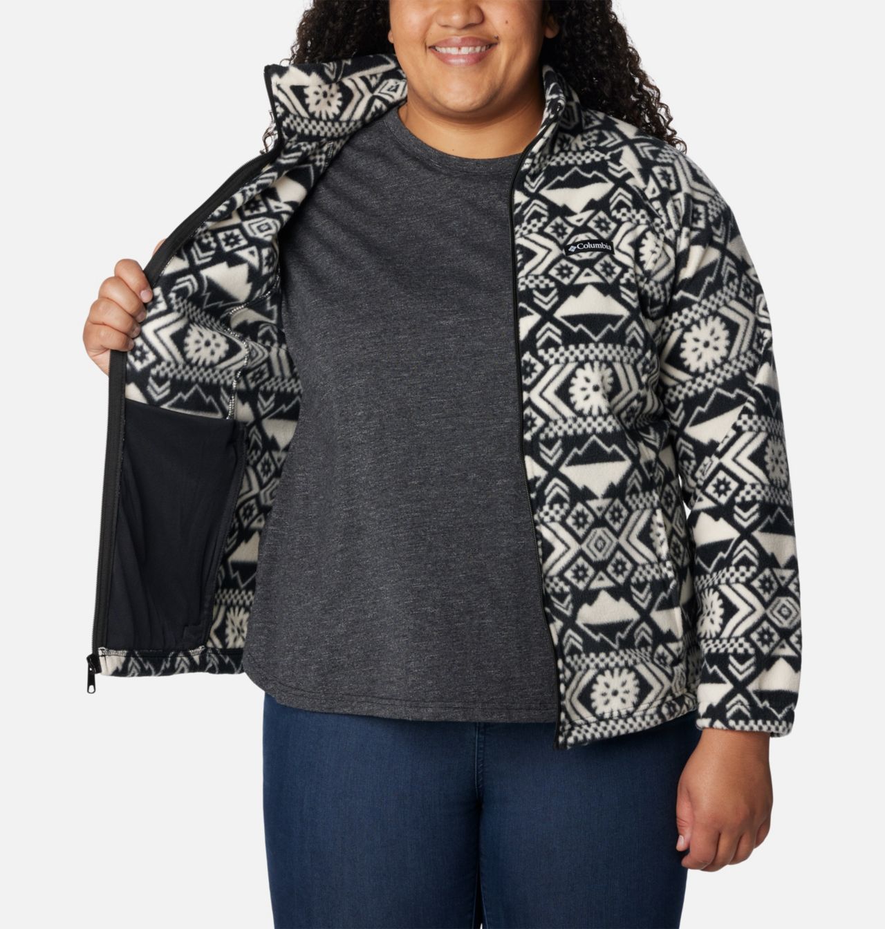 Women's Benton Springs™ Printed Full Zip Fleece Jacket - Plus Size 5