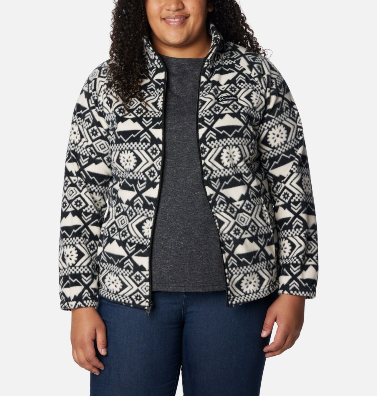 Women's Benton Springs™ Printed Full Zip Fleece Jacket - Plus Size 7