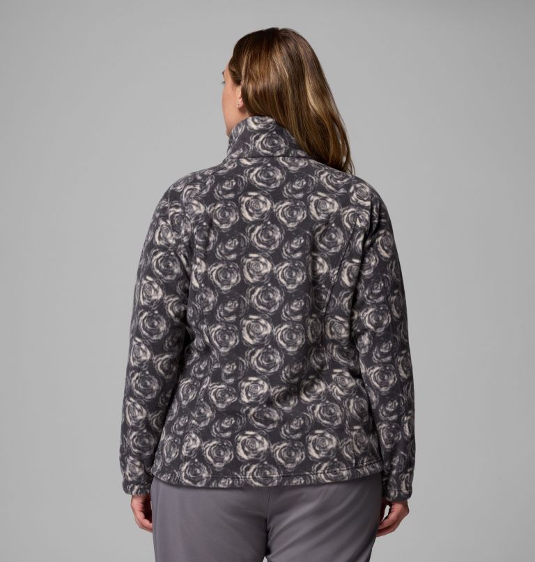 Women's Benton Springs Printed Full Zip Fleece Jacket - Plus Size, Color: Shark Rose City, image 3