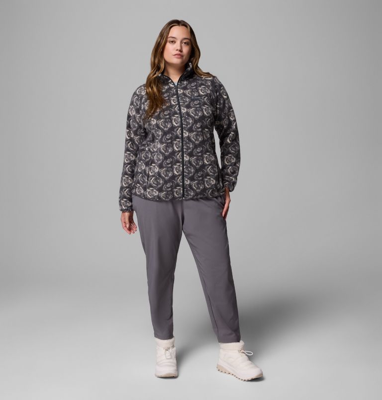 Women's Benton Springs Printed Full Zip Fleece Jacket - Plus Size, Color: Shark Rose City, image 2