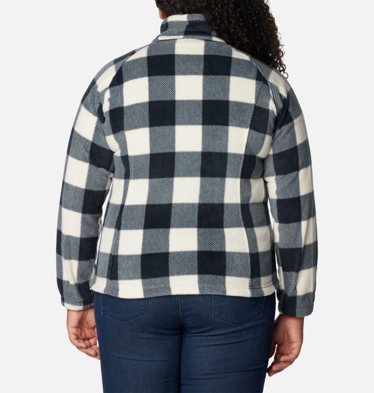 Women's Benton Springs Printed Full Zip Fleece Jacket - Plus Size, Color: Chalk Check Print, image 2