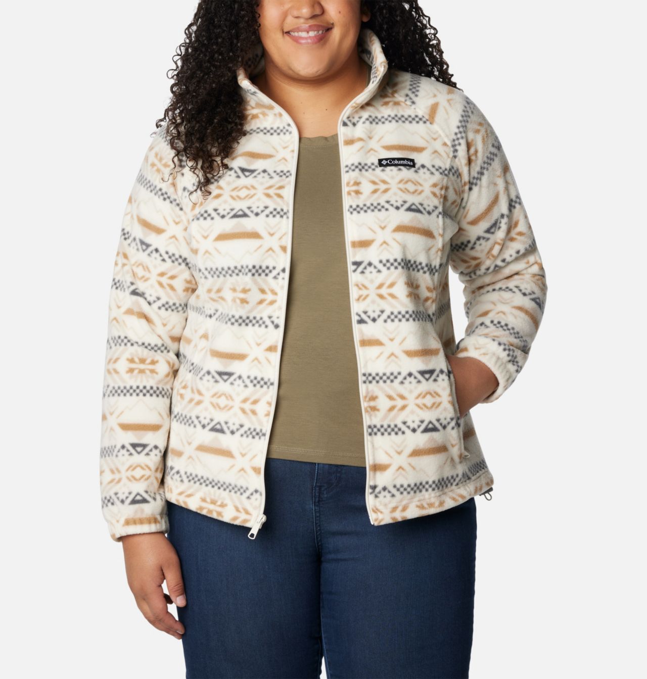 Women's Benton Springs™ Printed Full Zip Fleece Jacket - Plus Size 7