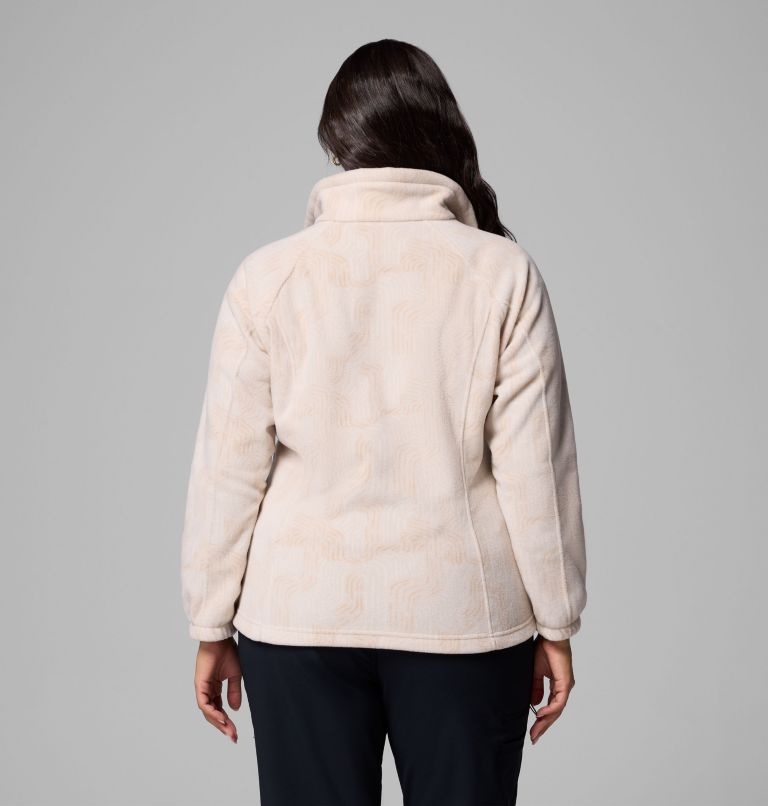 Women's Benton Springs Printed Full Zip Fleece Jacket - Plus Size, Color: Dark Stone Flowfalls, image 3
