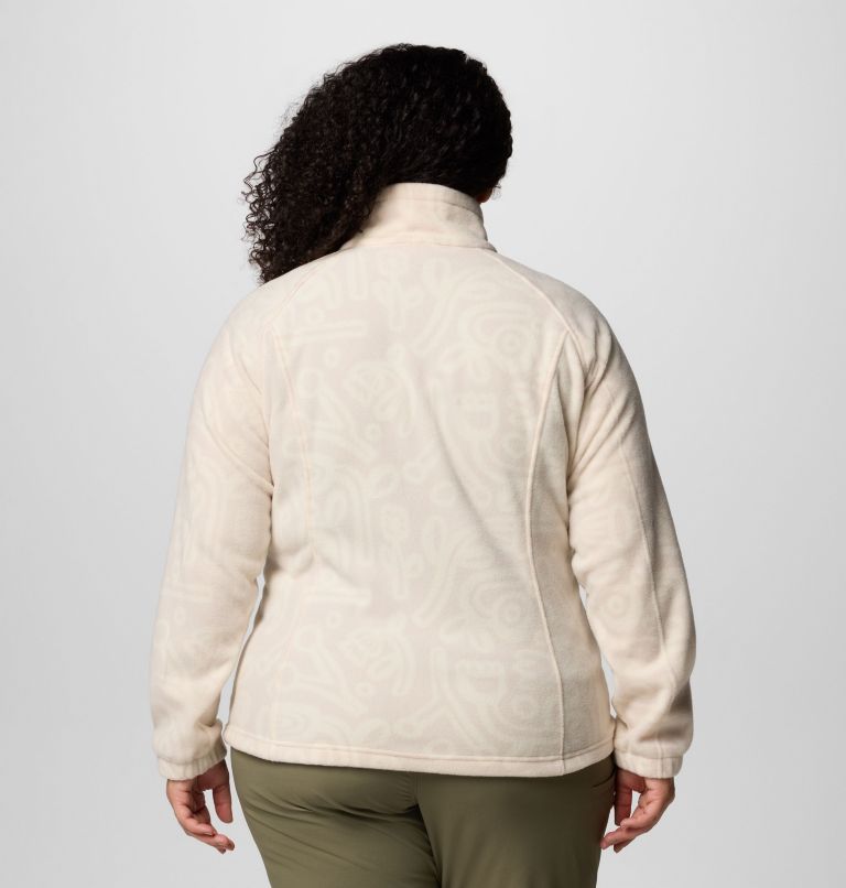 Women's Benton Springs Printed Full Zip Fleece Jacket - Plus Size, Color: Dark Stone Marker Made Tonal, image 2
