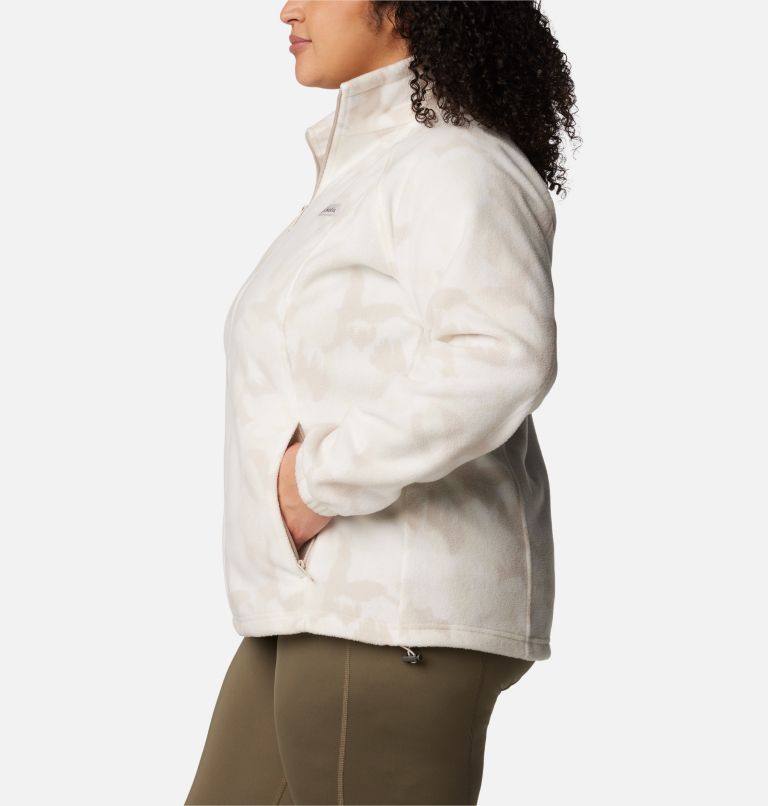 Veste polaire zippée imprimée Benton Springs Femme - Grandes tailles, Color: Dark Stone Peonies, image 3