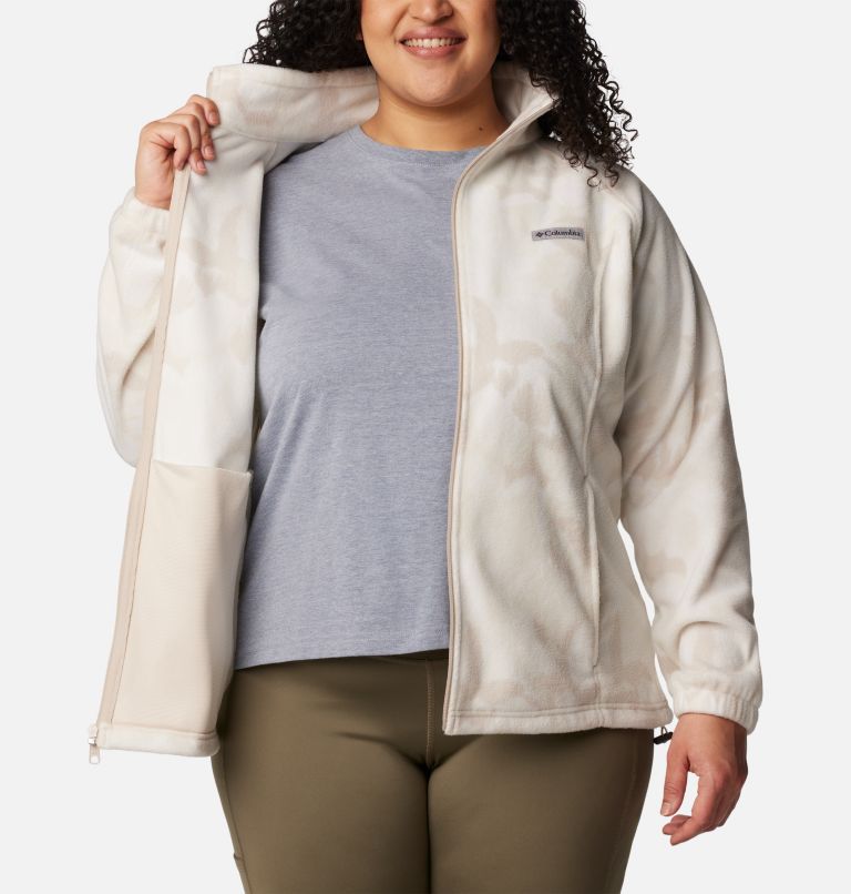 Veste polaire zippée imprimée Benton Springs Femme - Grandes tailles, Color: Dark Stone Peonies, image 5