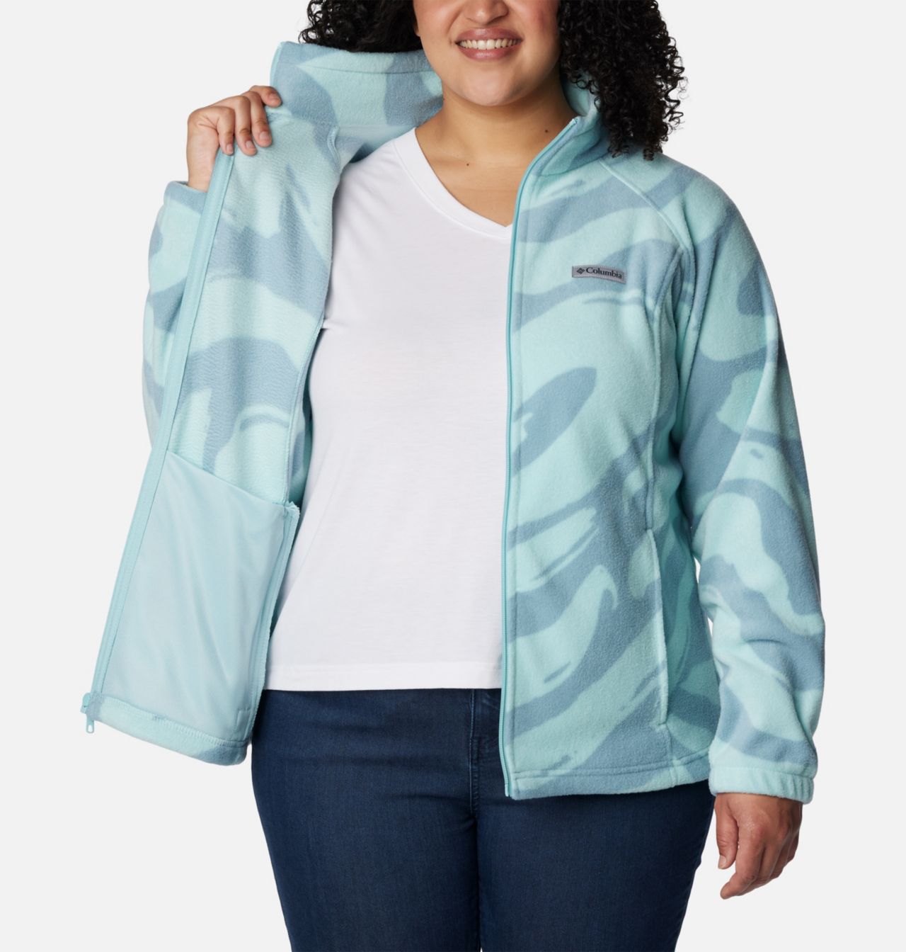 Women's Benton Springs™ Printed Full Zip Fleece Jacket - Plus Size 5
