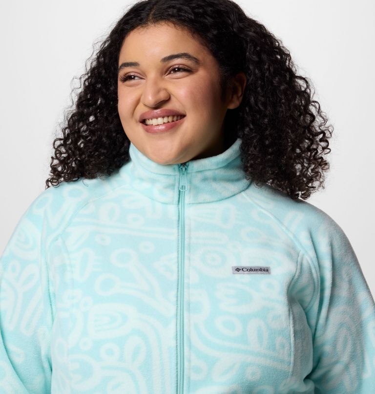 Women's Benton Springs Printed Full Zip Fleece Jacket - Plus Size, Color: Spray Marker Made Tonal, image 4