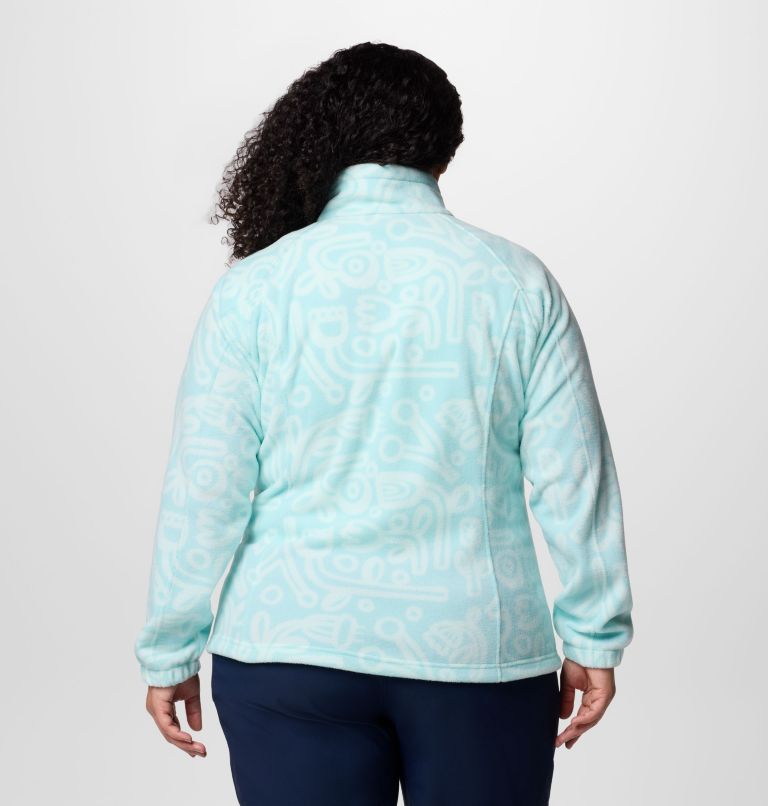 Women's Benton Springs Printed Full Zip Fleece Jacket - Plus Size, Color: Spray Marker Made Tonal, image 2