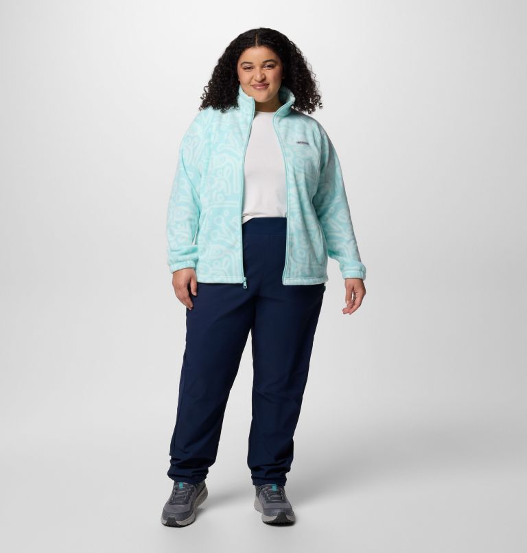 Women's Benton Springs Printed Full Zip Fleece Jacket - Plus Size, Color: Spray Marker Made Tonal, image 7