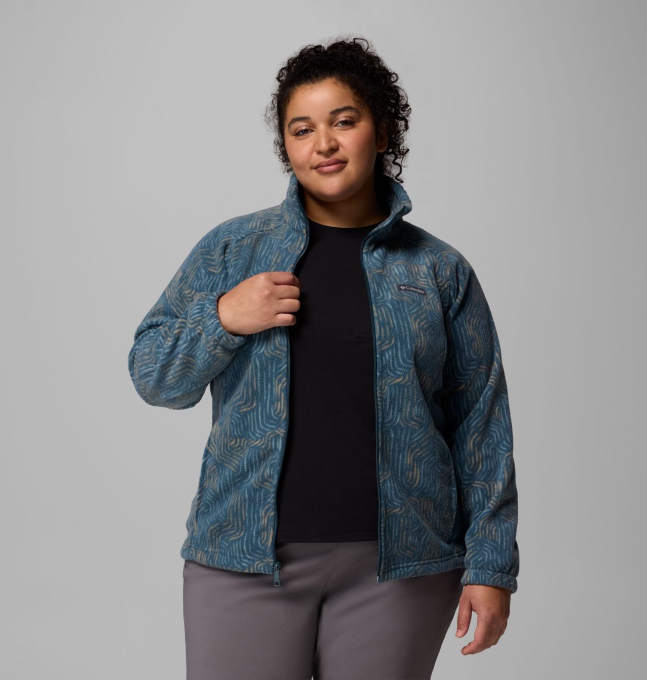 Women's Benton Springs™ Printed Full Zip Fleece Jacket - Plus Size 5