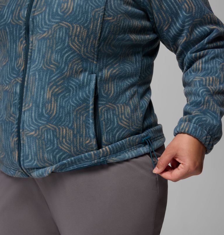Women's Benton Springs Printed Full Zip Fleece Jacket - Plus Size, Color: Everblue Flowfalls, image 7