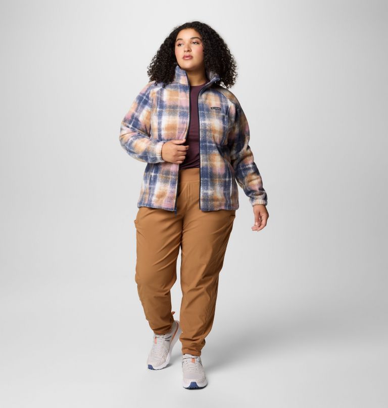 Women's Benton Springs Printed Full Zip Fleece Jacket - Plus Size, Color: Nocturnal Omblur, image 3