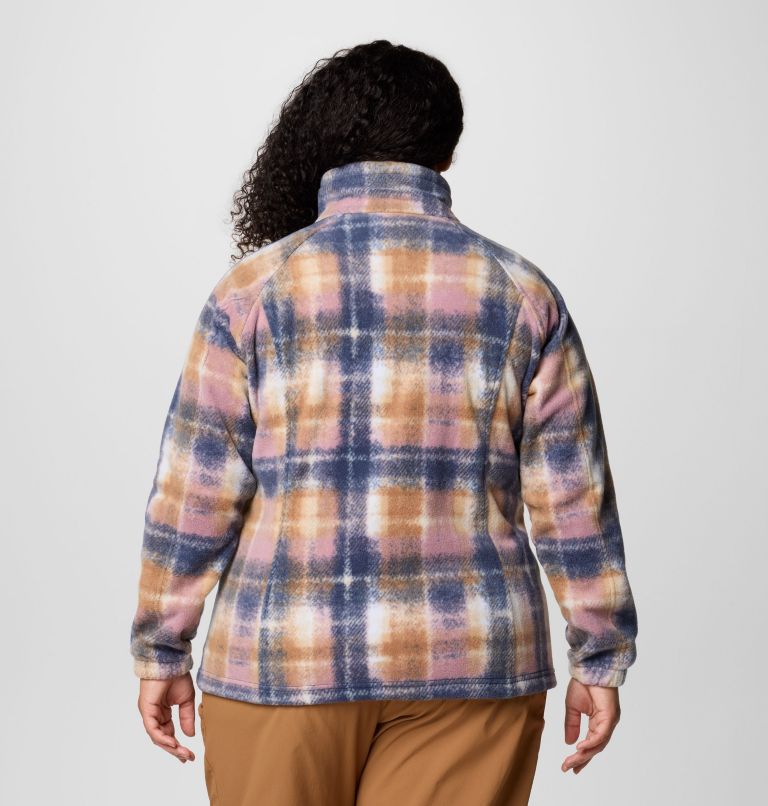 Women's Benton Springs Printed Full Zip Fleece Jacket - Plus Size, Color: Nocturnal Omblur, image 2