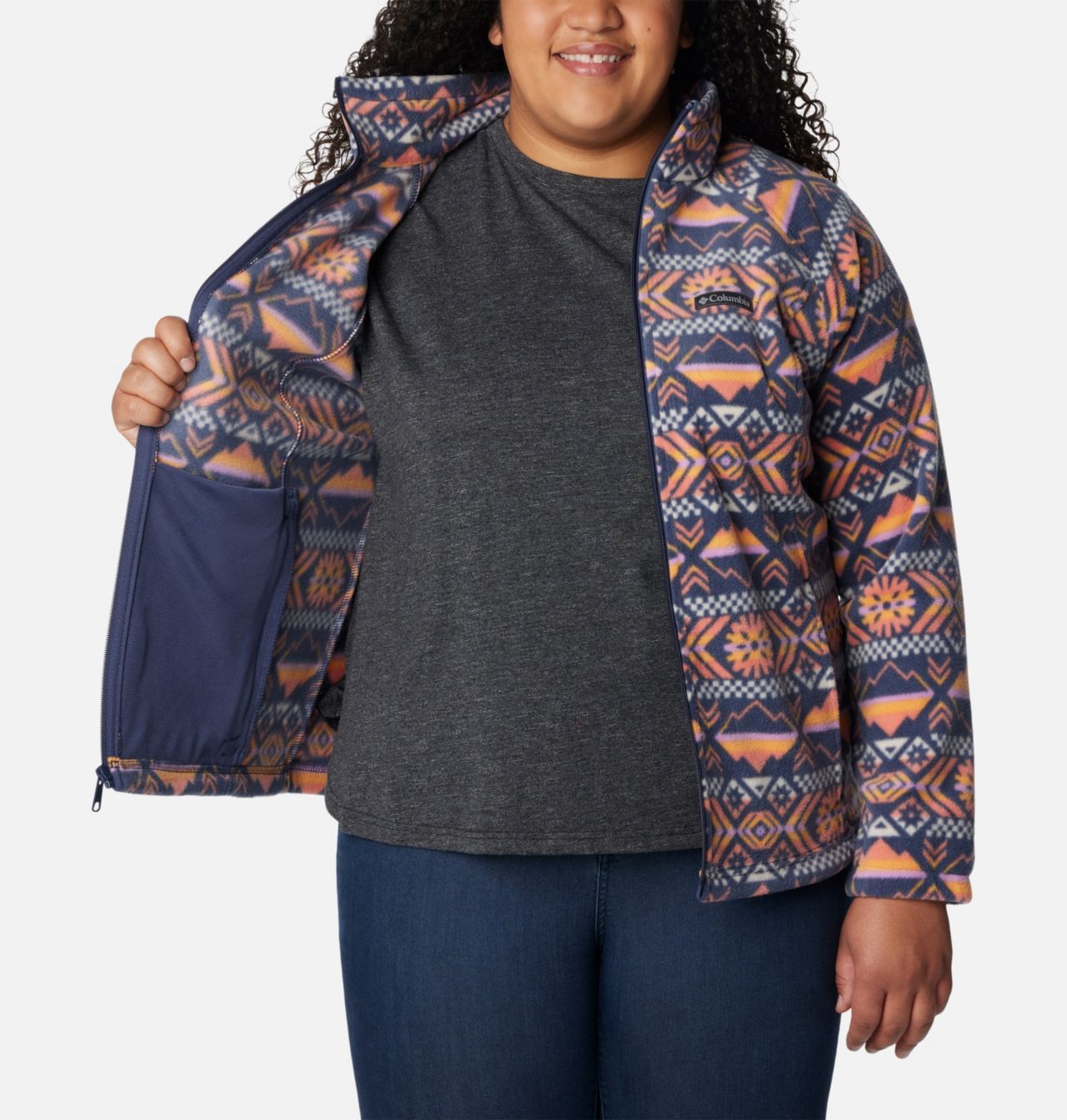 Women's Benton Springs™ Printed Full Zip Fleece Jacket - Plus Size 5
