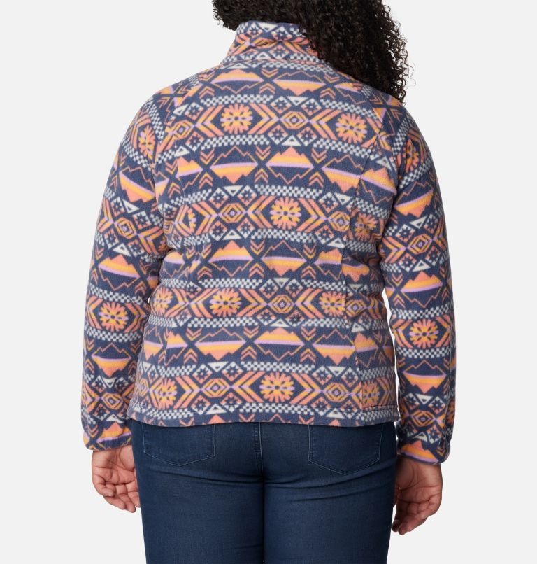 Veste polaire zippée imprimée Benton Springs Femme - Grandes tailles, Color: Nocturnal Checkered Peaks, image 2