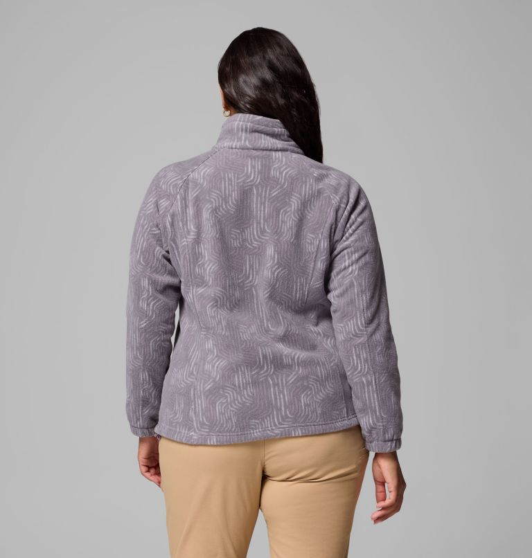 Women's Benton Springs Printed Full Zip Fleece Jacket - Plus Size, Color: Shale Purple Flowfalls, image 3