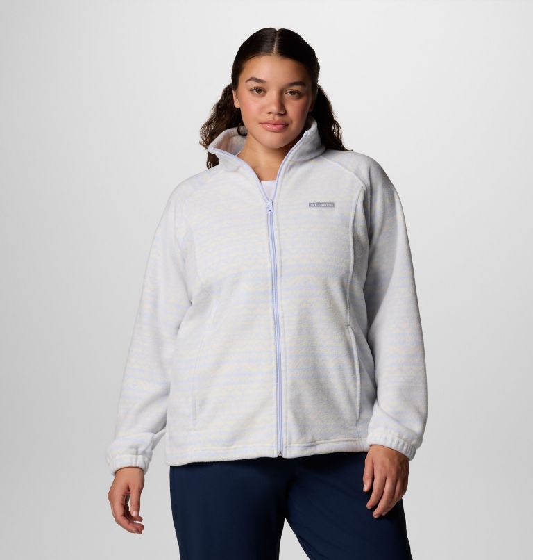 Women s Benton Springs Printed Full Zip Fleece Jacket Plus Size Columbia Sportswear