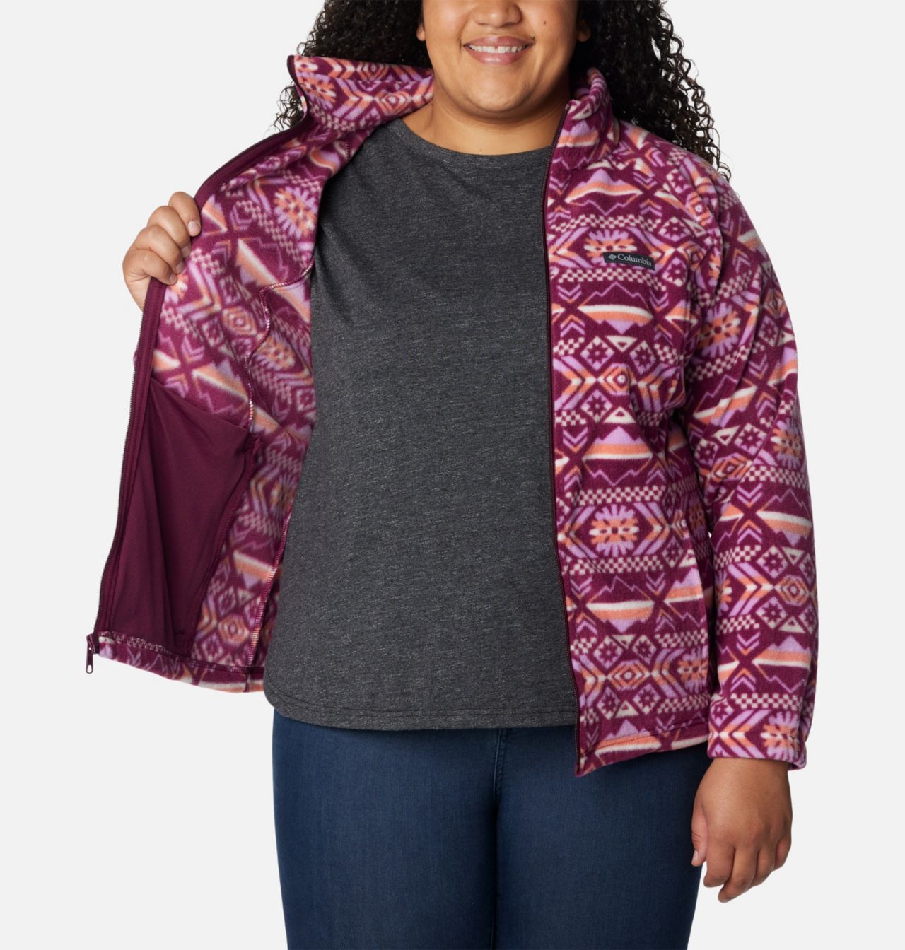 Women's Benton Springs™ Printed Full Zip Fleece Jacket - Plus Size 5