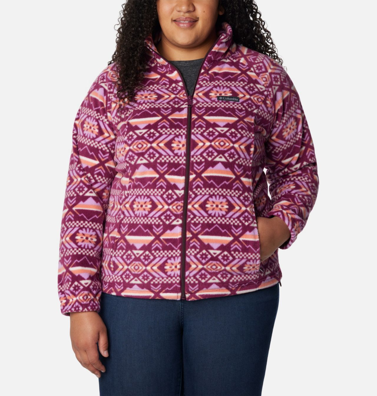 Women's Benton Springs™ Printed Full Zip Fleece Jacket - Plus Size 7