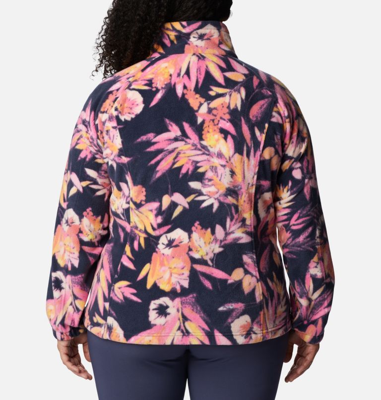 Thumbnail: Women's Benton Springs Printed Full Zip Fleece Jacket - Plus Size, Color: Wild Geranium, Wisterian, image 2
