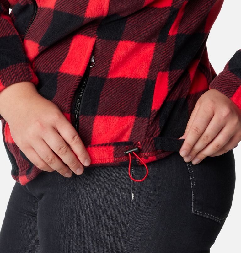 Veste polaire zippée imprimée Benton Springs Femme - Grandes tailles, Color: Red Lily Check, image 6