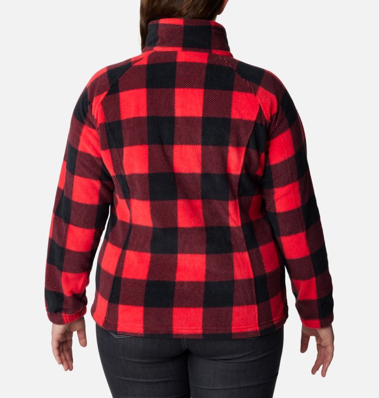 Veste polaire zippée imprimée Benton Springs Femme - Grandes tailles, Color: Red Lily Check, image 2
