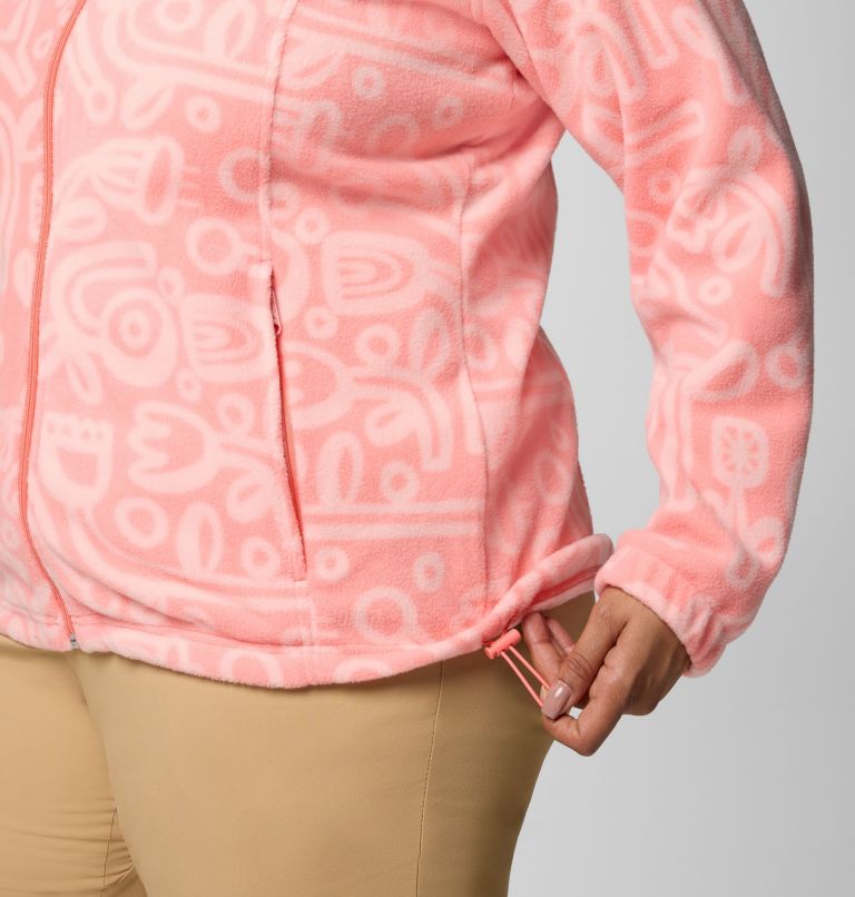 Women's Benton Springs Printed Full Zip Fleece Jacket - Plus Size, Color: Alpenglow Marker Made Tonal, image 5