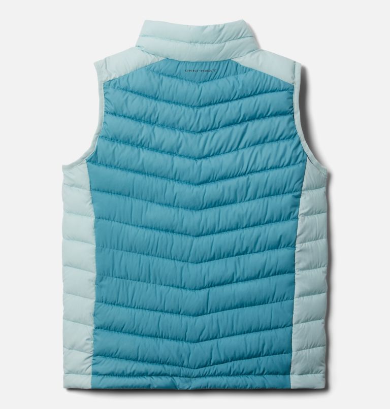 Girls' Slope Edge Vest, Color: Sea Wave, Icy Morn, image 2