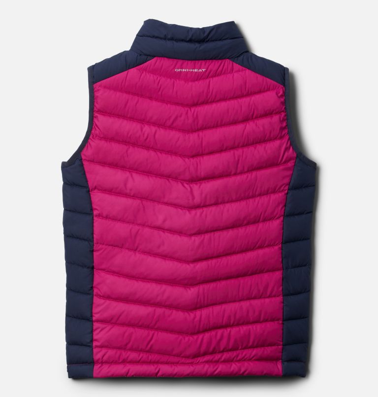 Kids' Slope Edge vest, Color: Wild Fuchsia, Nocturnal, image 2