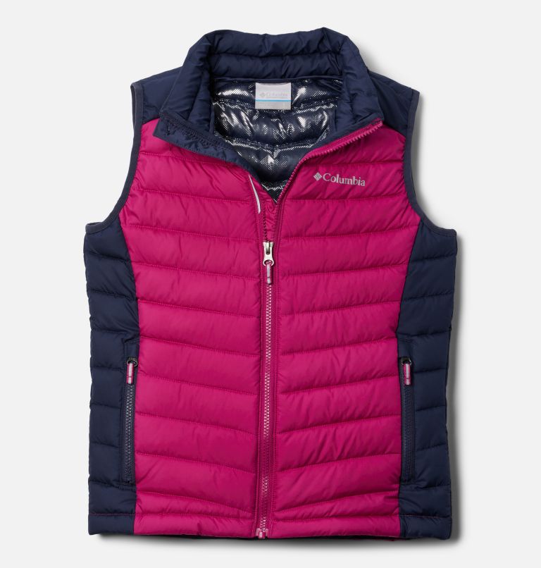Kids' Slope Edge vest, Color: Wild Fuchsia, Nocturnal, image 1