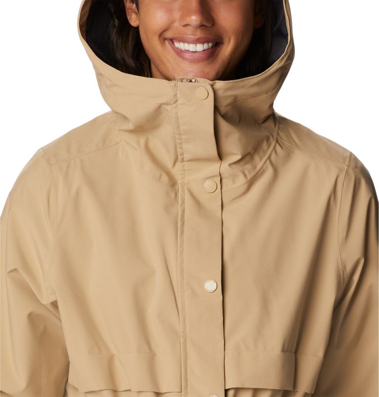 Thumbnail: Women's Long Valley Trench Jacket, Color: Beach, image 4