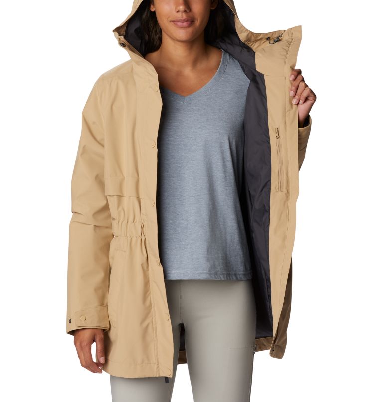 Women's Long Valley Rain Trench, Color: Beach, image 5