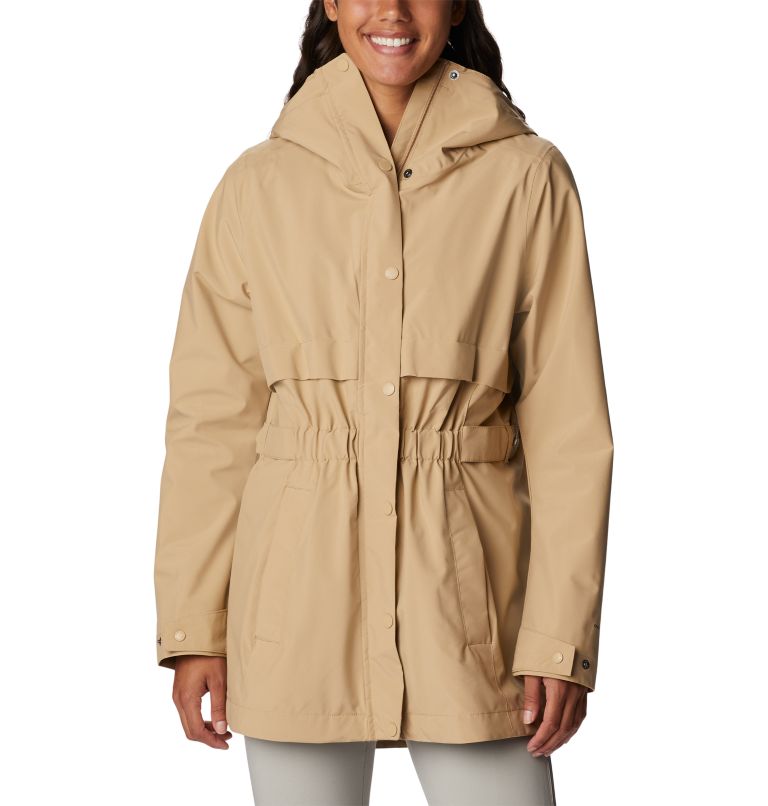 Women's Long Valley Trench Jacket, Color: Beach, image 1