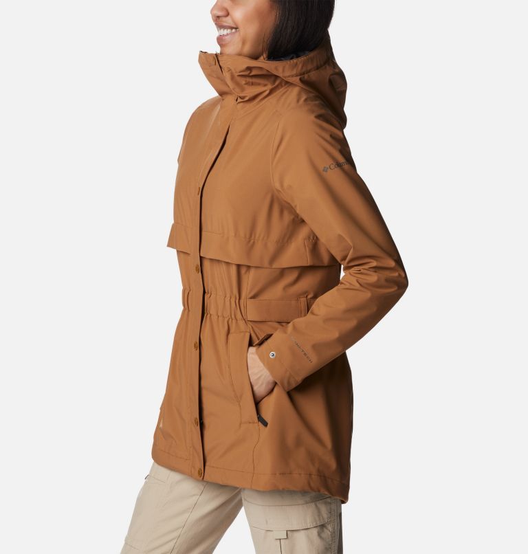 Thumbnail: Women's Long Valley Trench Jacket, Color: Elk, image 3