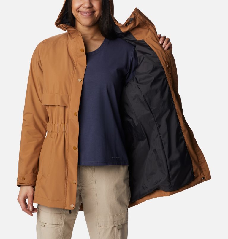 Women's Long Valley Trench Jacket, Color: Elk, image 5