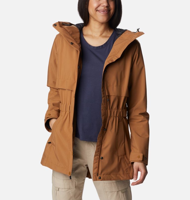 Thumbnail: Women's Long Valley Trench Jacket, Color: Elk, image 7