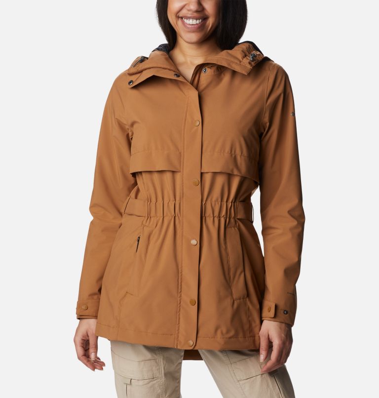 Women's Long Valley Trench Jacket, Color: Elk, image 1