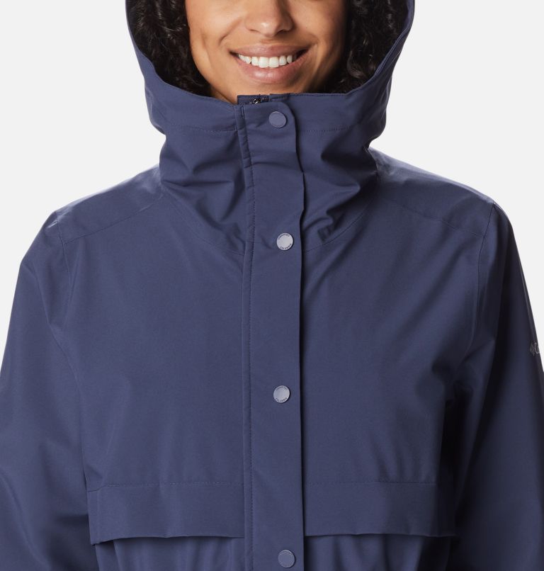 Thumbnail: Women's Long Valley Rain Trench, Color: Nocturnal, image 4