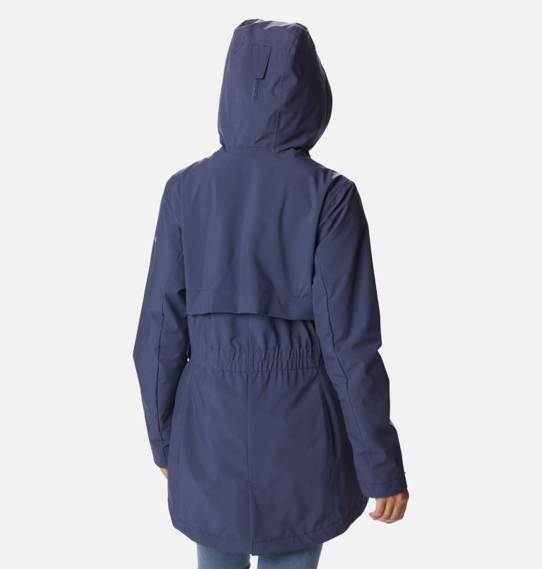 Thumbnail: Women's Long Valley Trench Jacket, Color: Nocturnal, image 2