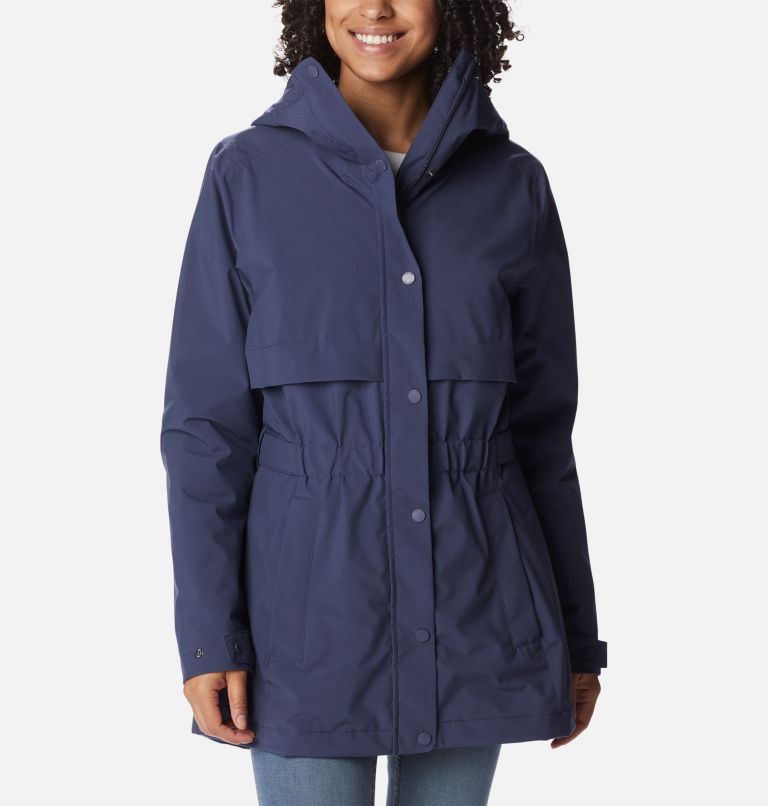 Thumbnail: Women's Long Valley Trench Jacket, Color: Nocturnal, image 1