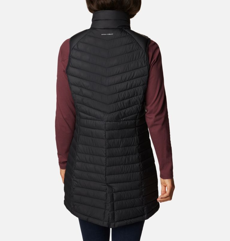 Women's Slope Edge Long Vest, Color: Black, image 2