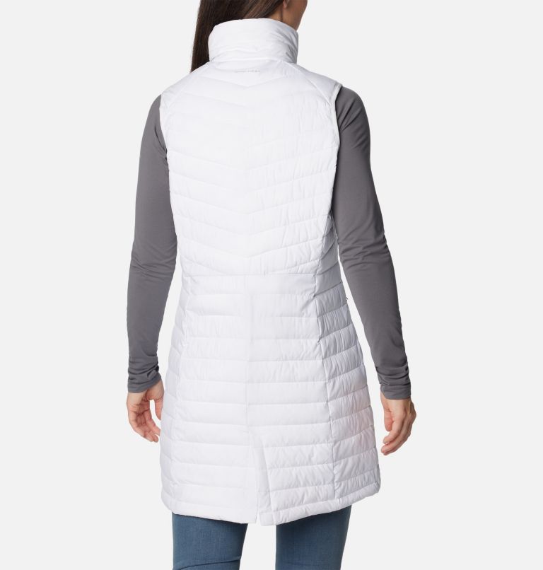 Women's Slope Edge Long Vest, Color: White, image 2