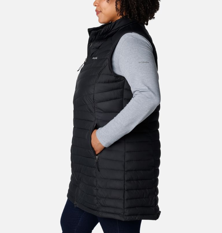 Women's Slope Edge Long Vest - Plus Size, Color: Black, image 3