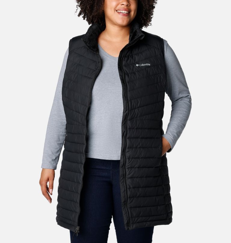 Women's Slope Edge Long Vest - Plus Size, Color: Black, image 8