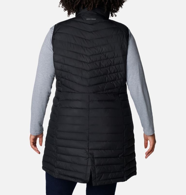Thumbnail: Women's Slope Edge Long Vest - Plus Size, Color: Black, image 2
