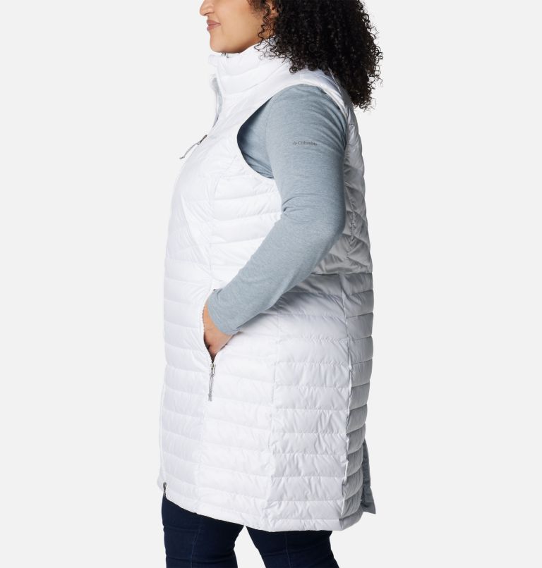 Women's Slope Edge Long Vest - Plus Size, Color: White, image 3