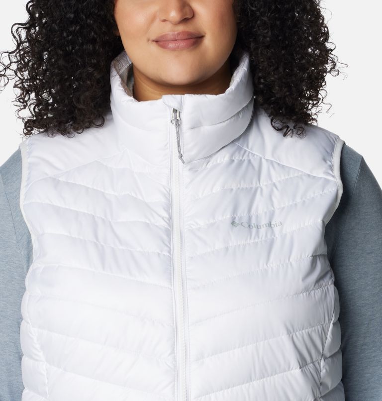 Thumbnail: Women's Slope Edge Long Vest - Plus Size, Color: White, image 4