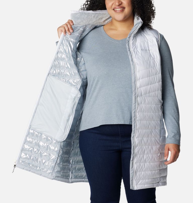 Thumbnail: Women's Slope Edge Long Vest - Plus Size, Color: White, image 5