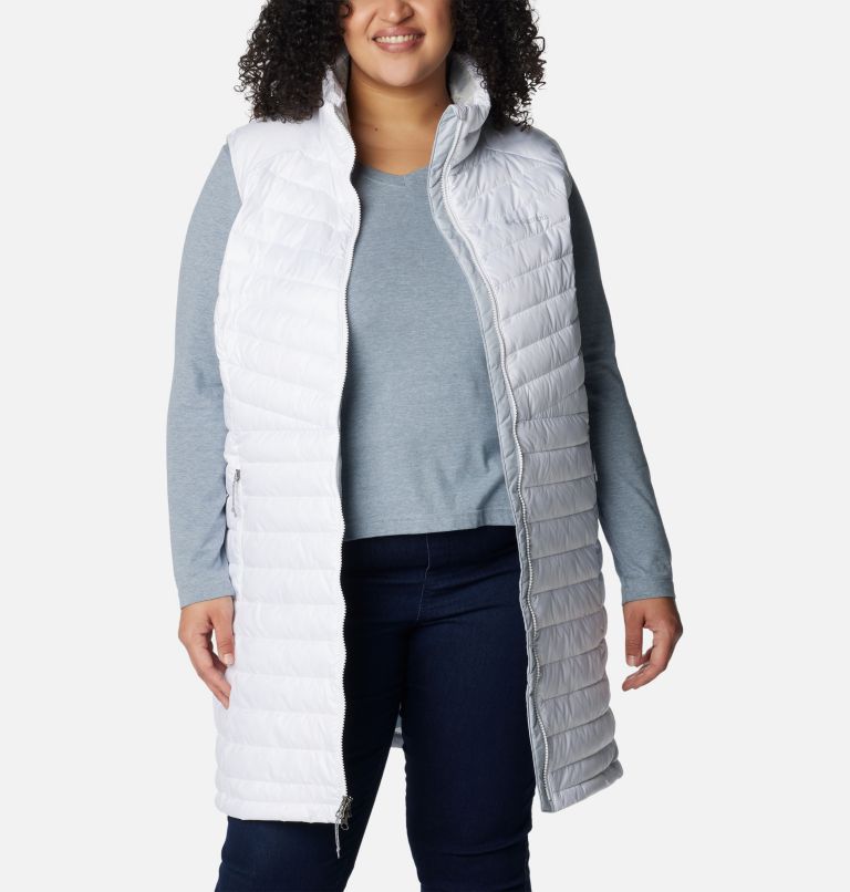 Women's Slope Edge Long Vest - Plus Size, Color: White, image 8